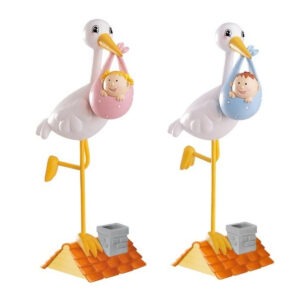 Cake topper cicogna marchio deKora femmina