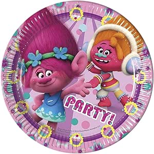 Piatto Trolls 23 cm 8 pz