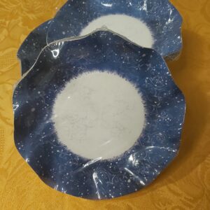 Scodella/ Coppetta Natale blu e bianco - fiocco di neve