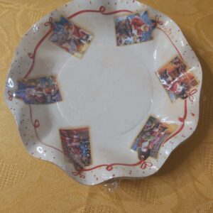 Piatto coppetta plastificata 10 pz - Natale