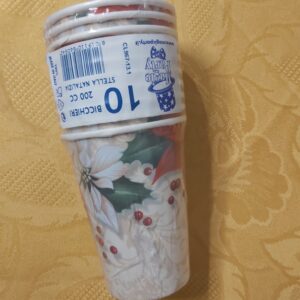 Bicchiere Stella natalizia 10 pz in carta
