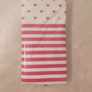 Tovagliolo romantico dettagli fuxia oro