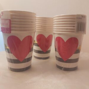 Bicchiere romantico e chic fuxia nero e oro